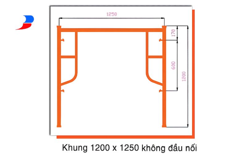Kích thước giàn giáo khung 1m2
