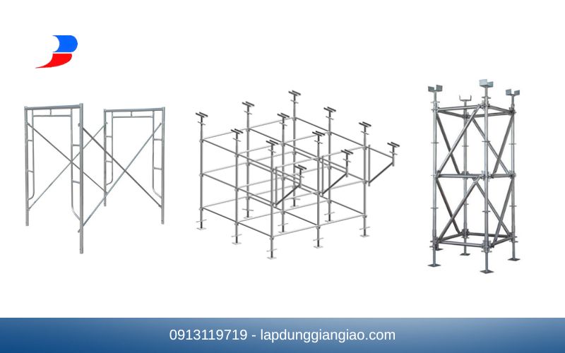 So sánh trực quan hình dáng của ba loại giàn giáo khung, giàn giáo nêm và giàn giáo ringlock