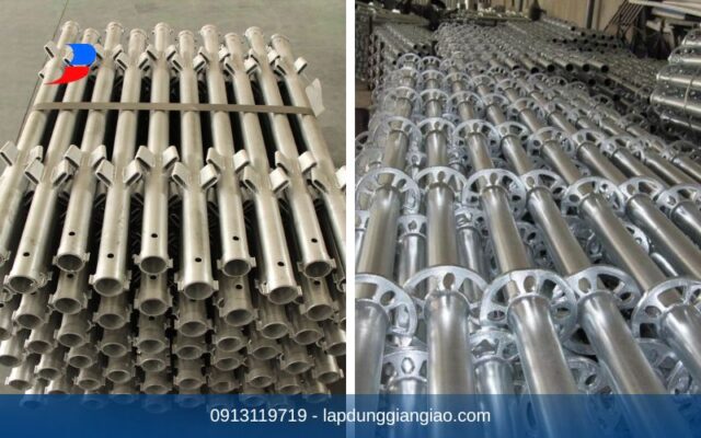 Cận cảnh sự khác biệt giữa giàn giáo nêm và ringlock qua hệ thống khớp nối.