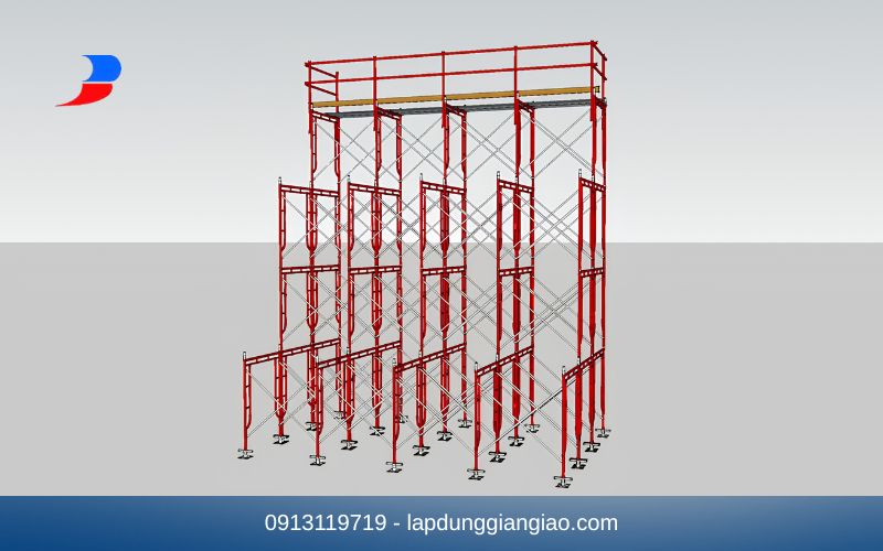 cách đặt chân kích giàn giáo