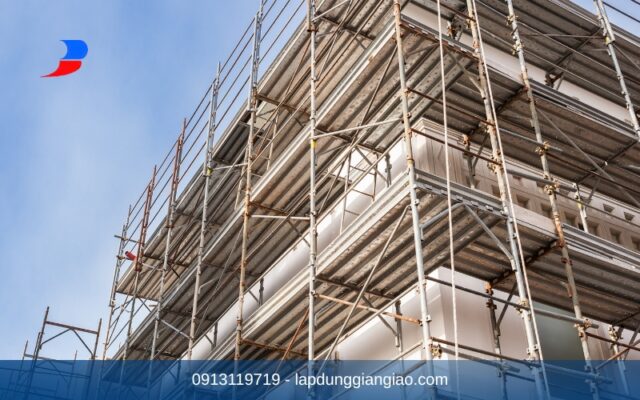 Bộ giàn giáo được Thiên Phú lắp dựng tại công trình